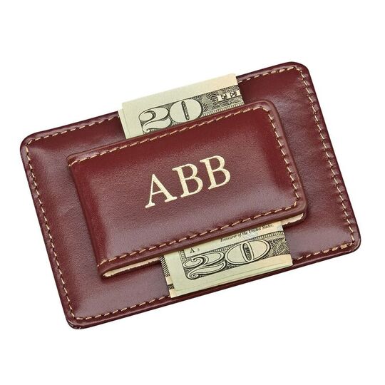 Brown Leather Money and Card Holder